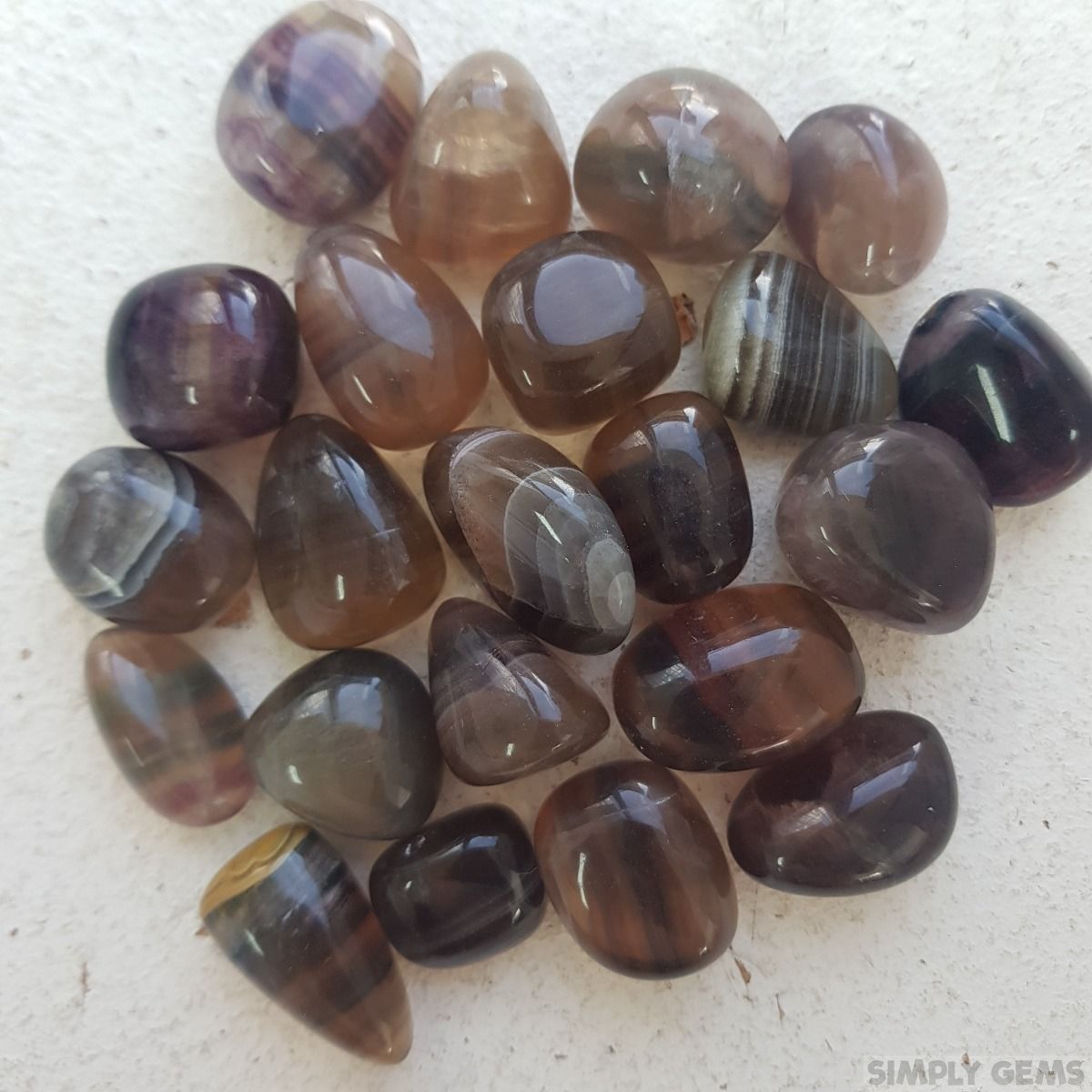 Fluorite Tumbled - AA (Dark) - 1KG Fluorite Tumbled - AA (Dark) - 1KG
